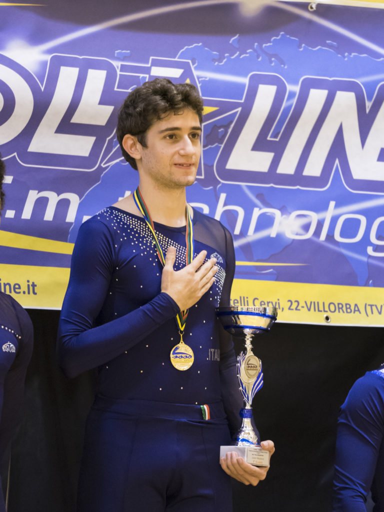 Antonio Panfili oro al campionato Europeo di pattinaggio artistico inline a Dijon